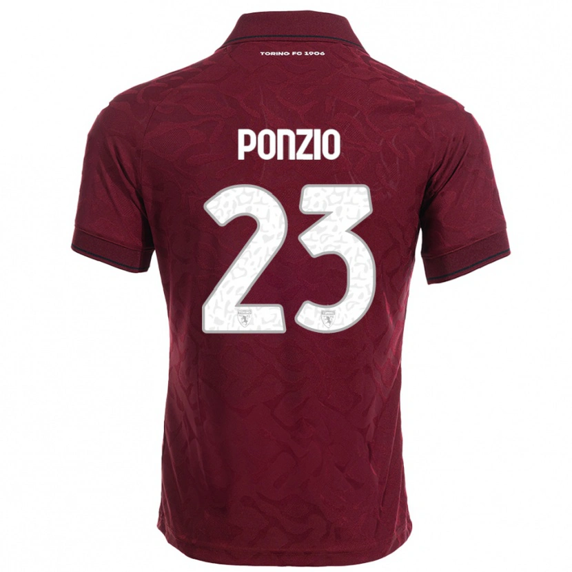 Danxen Dětské Erika Ponzio #23 Burgundská Bílá Domů Hráčské Dresy 2025/26 Dres