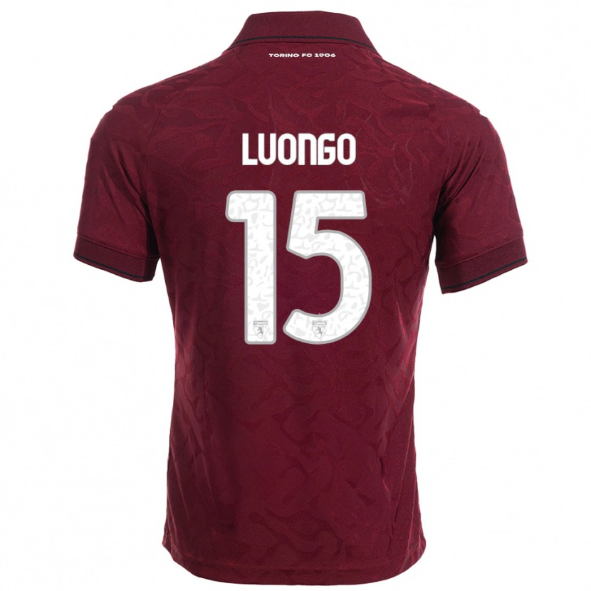 Danxen Dětské Andrea Luongo #15 Burgundská Bílá Domů Hráčské Dresy 2025/26 Dres