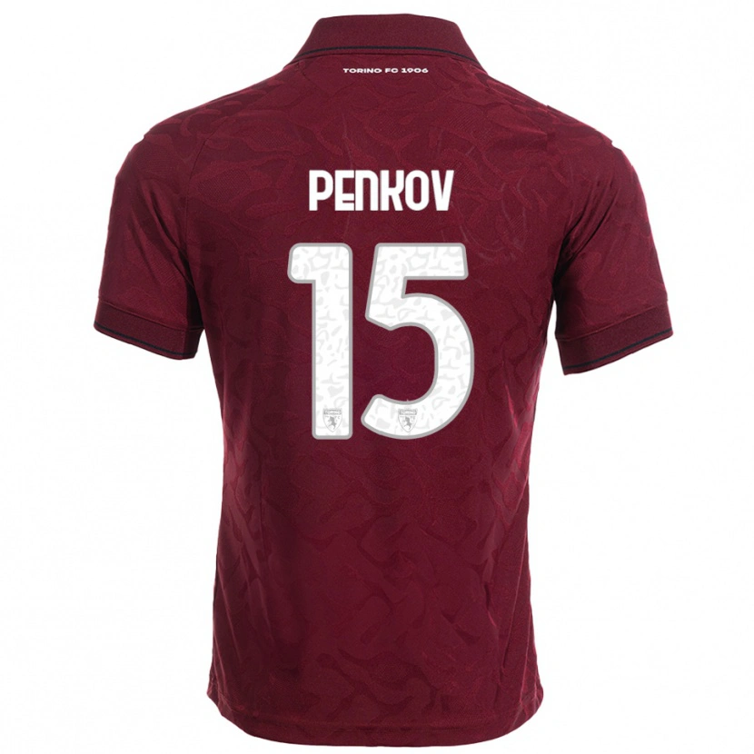 Danxen Dětské Borislav Penkov #15 Burgundská Bílá Domů Hráčské Dresy 2025/26 Dres