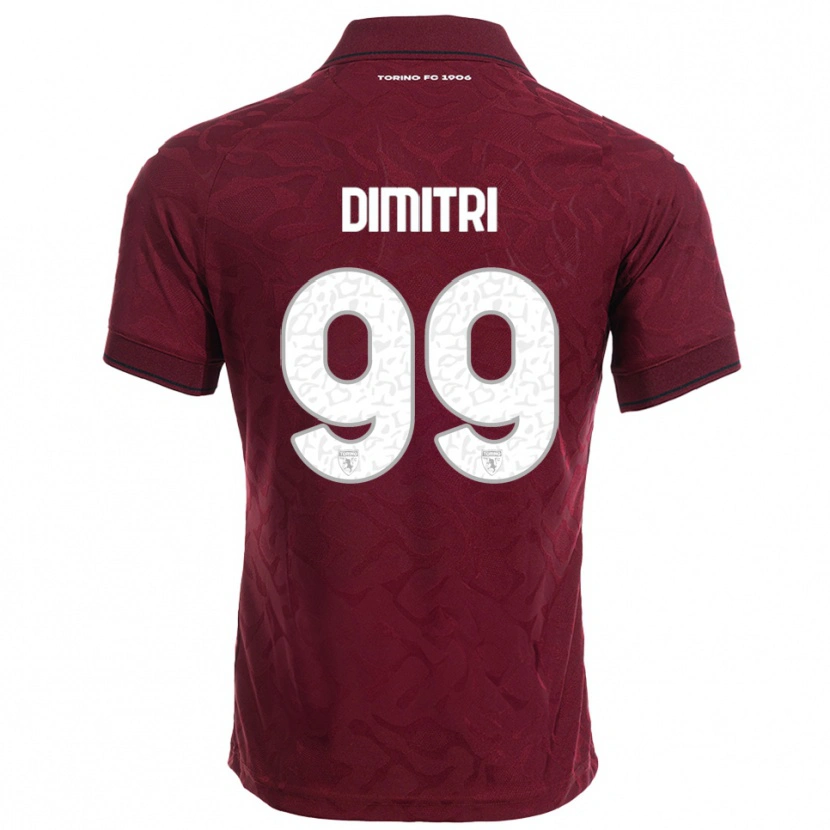 Danxen Dětské Matteo Dimitri #99 Burgundská Bílá Domů Hráčské Dresy 2025/26 Dres
