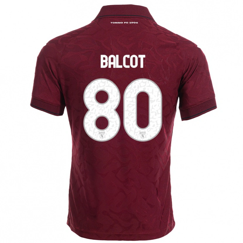 Danxen Dětské Côme Bianay Balcot #80 Burgundská Bílá Domů Hráčské Dresy 2025/26 Dres