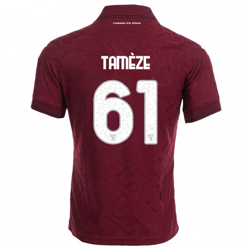 Danxen Dětské Adrien Tamèze #61 Burgundská Bílá Domů Hráčské Dresy 2025/26 Dres