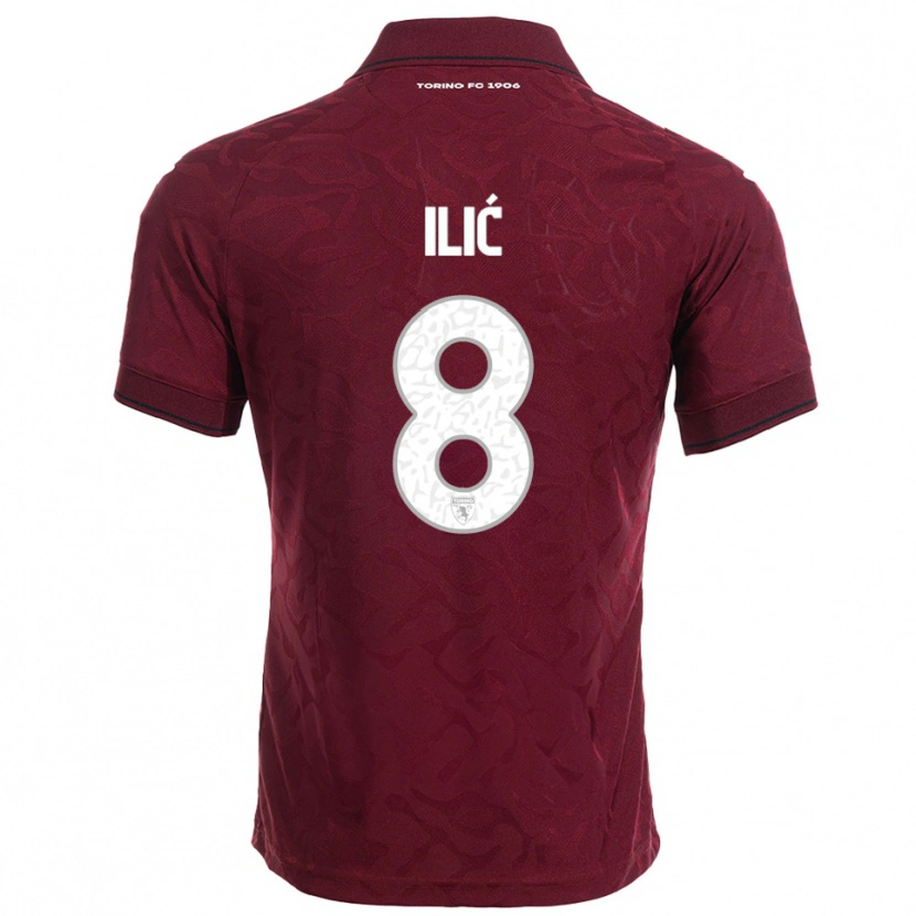 Danxen Dětské Ivan Ilić #8 Burgundská Bílá Domů Hráčské Dresy 2025/26 Dres