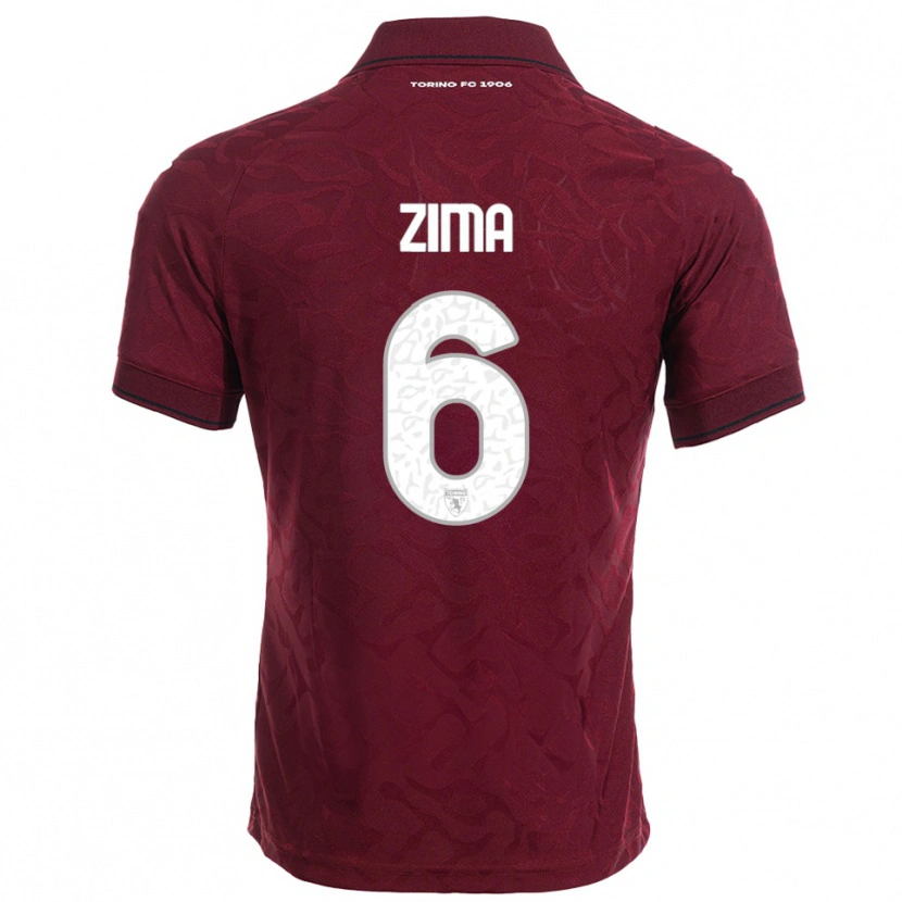Danxen Dětské David Zima #6 Burgundská Bílá Domů Hráčské Dresy 2025/26 Dres
