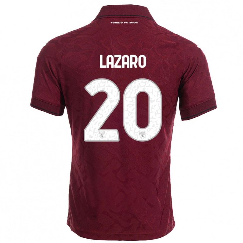Danxen Dětské Valentino Lazaro #20 Burgundská Bílá Domů Hráčské Dresy 2025/26 Dres