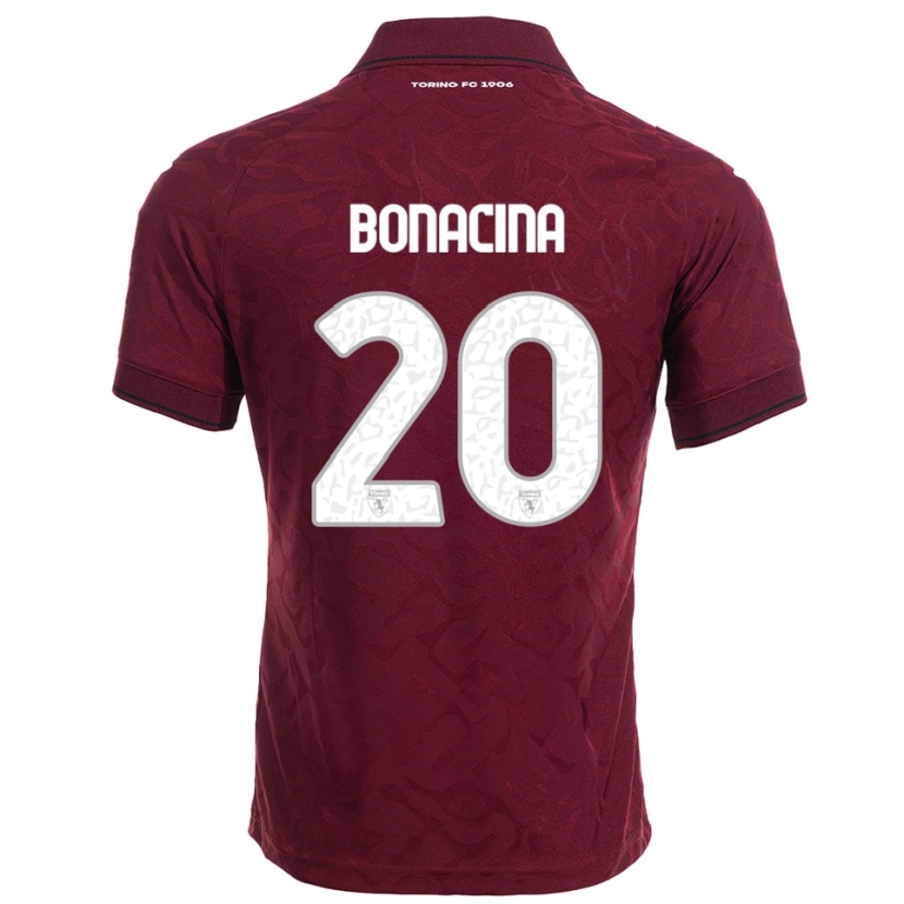 Danxen Dětské David Bonacina #20 Burgundská Bílá Domů Hráčské Dresy 2025/26 Dres