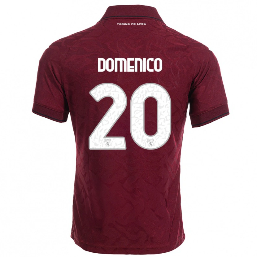 Danxen Dětské Domenico Gai #20 Burgundská Bílá Domů Hráčské Dresy 2025/26 Dres