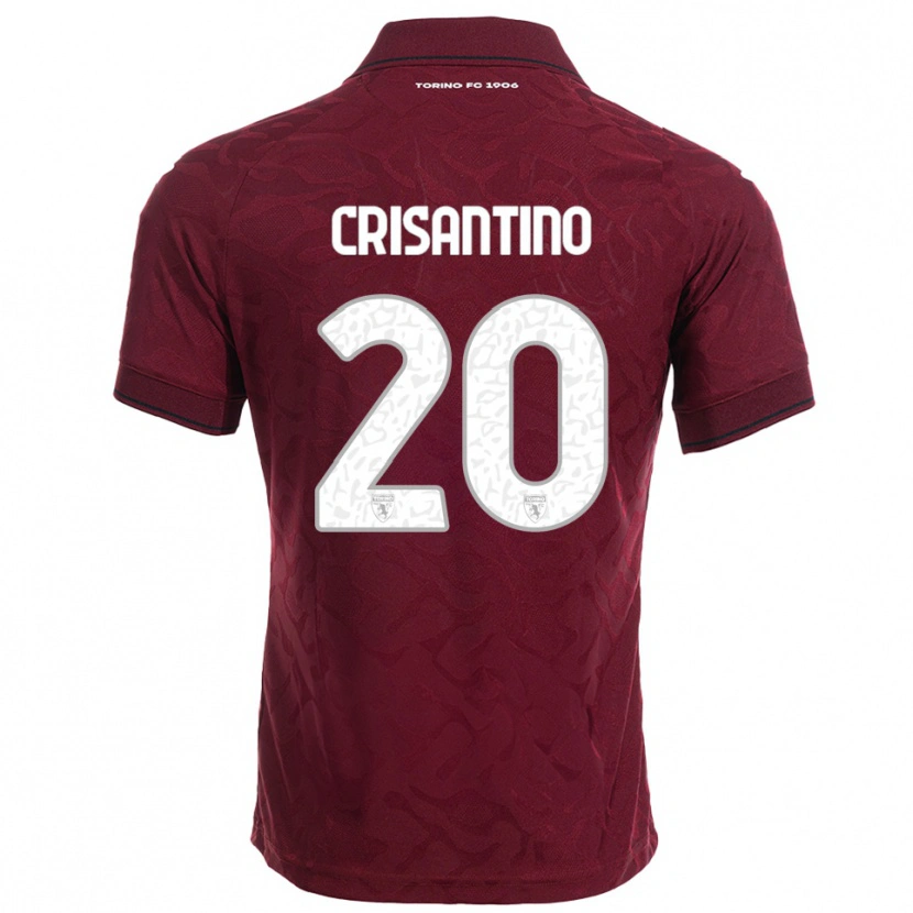 Danxen Dětské Giulia Crisantino #20 Burgundská Bílá Domů Hráčské Dresy 2025/26 Dres