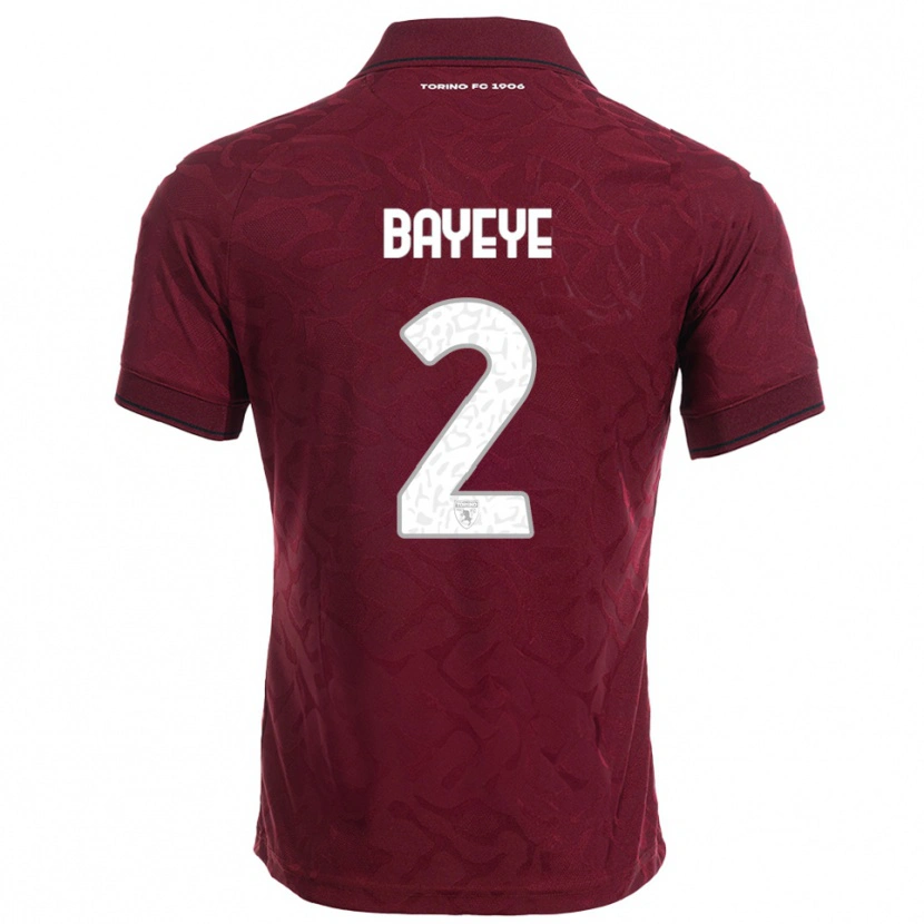 Danxen Dětské Brian Bayeye #2 Burgundská Bílá Domů Hráčské Dresy 2025/26 Dres