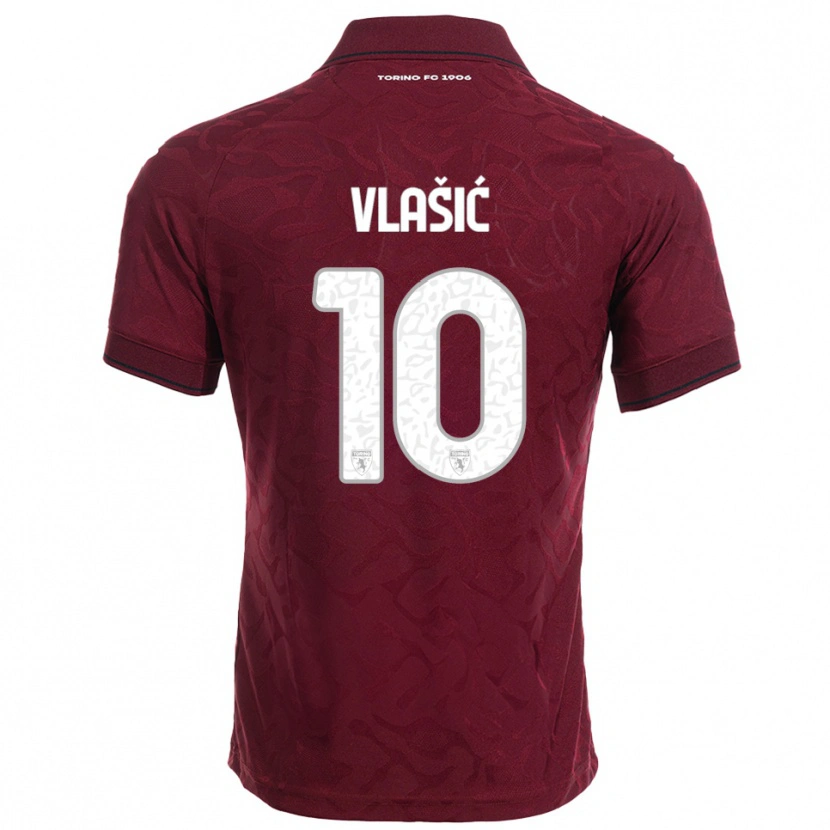 Danxen Dětské Nikola Vlašić #10 Burgundská Bílá Domů Hráčské Dresy 2025/26 Dres