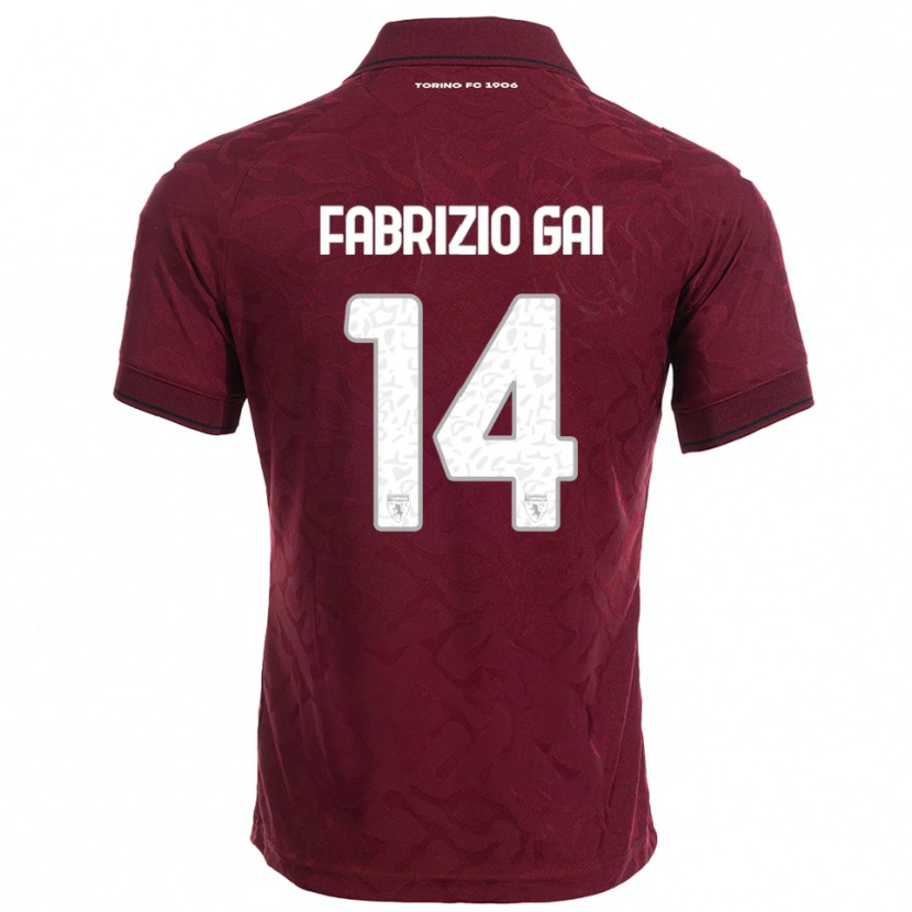 Danxen Dětské Fabrizio Gai #14 Burgundská Bílá Domů Hráčské Dresy 2025/26 Dres
