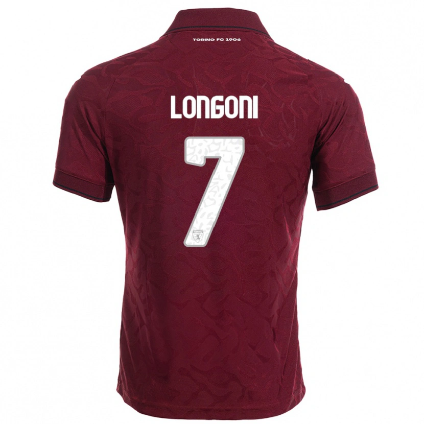 Danxen Dětské Marco Longoni #7 Burgundská Bílá Domů Hráčské Dresy 2025/26 Dres
