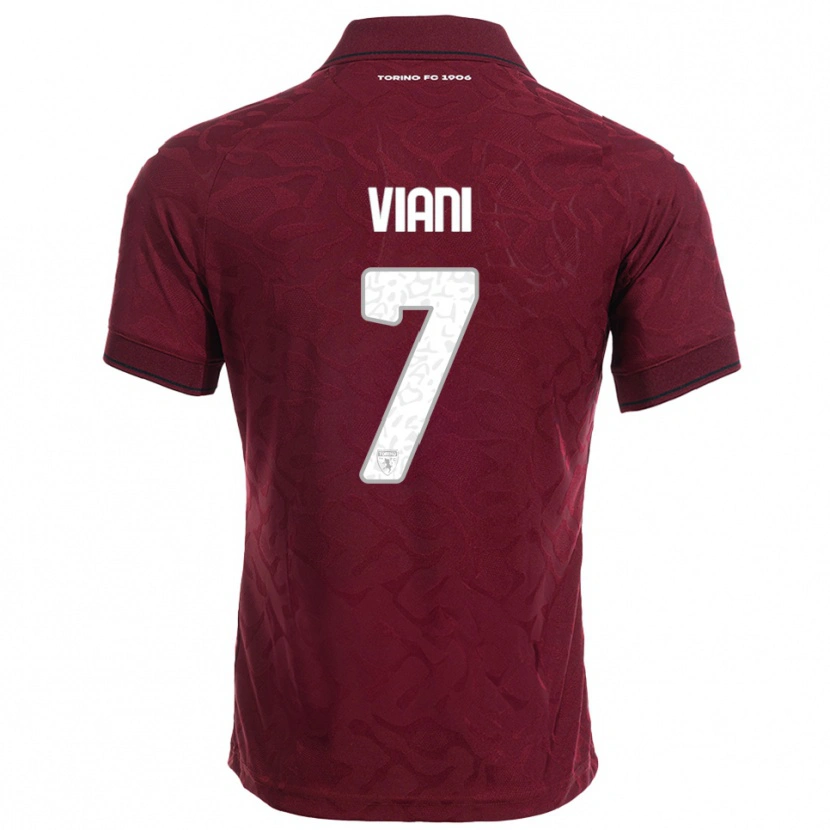 Danxen Dětské Pietro Viani #7 Burgundská Bílá Domů Hráčské Dresy 2025/26 Dres