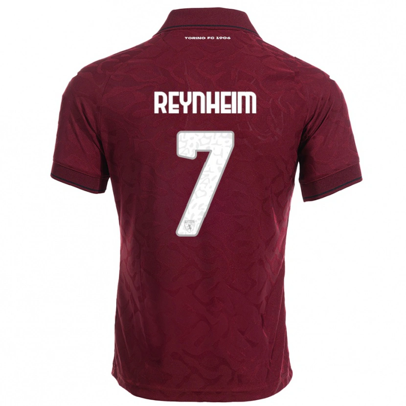 Danxen Dětské Dávid Reynheim #7 Burgundská Bílá Domů Hráčské Dresy 2025/26 Dres
