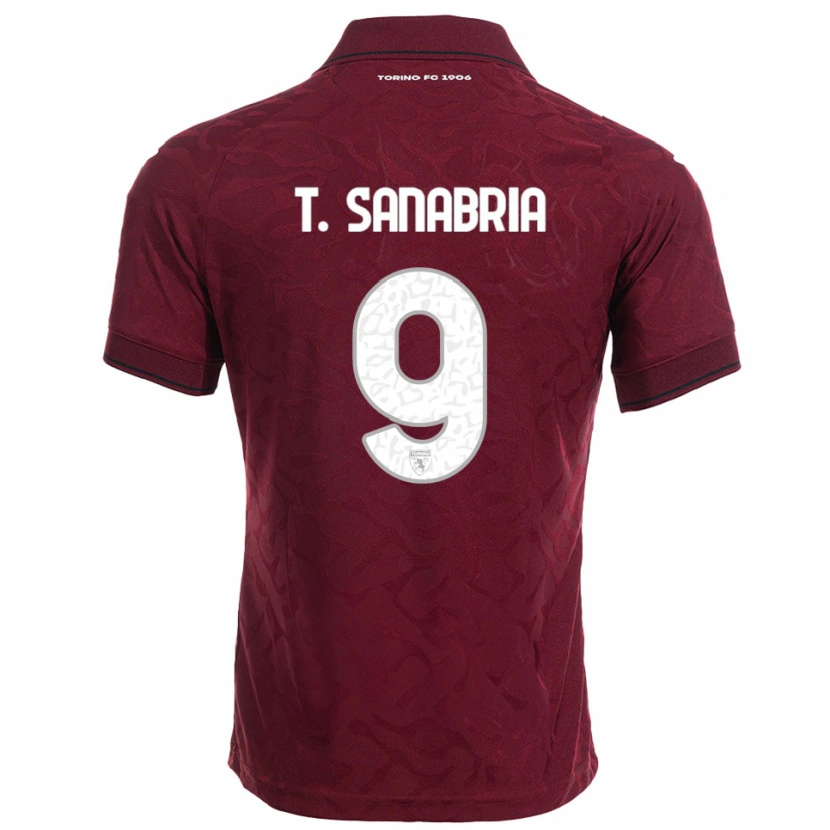 Danxen Dětské Antonio Sanabria #9 Burgundská Bílá Domů Hráčské Dresy 2025/26 Dres
