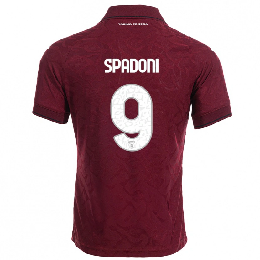 Danxen Dětské Arthur Spadoni #9 Burgundská Bílá Domů Hráčské Dresy 2025/26 Dres
