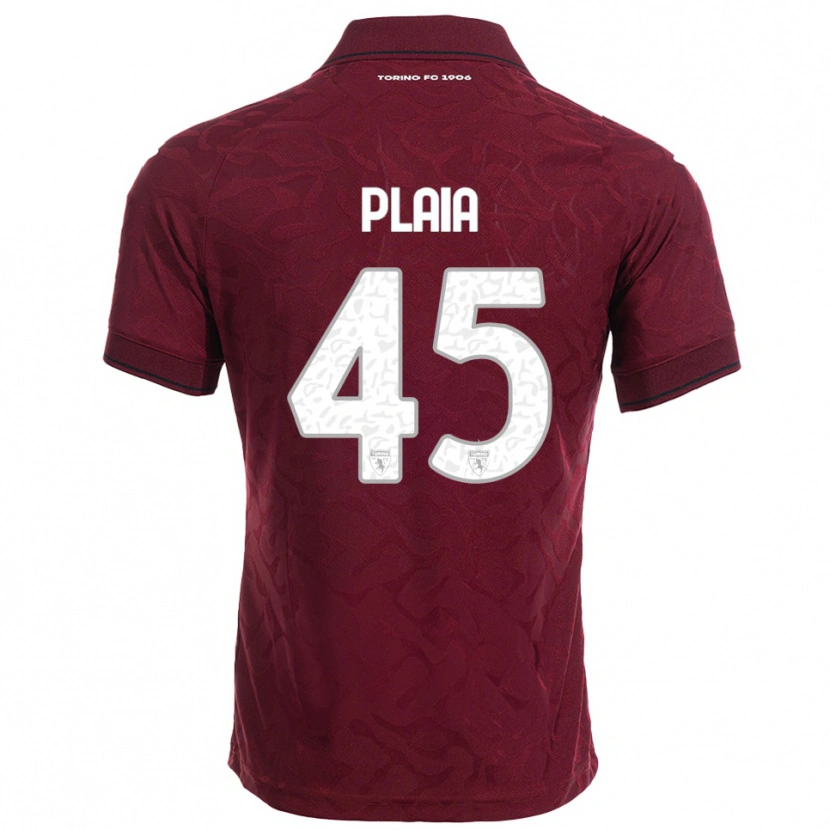 Danxen Dětské Francesco Plaia #45 Burgundská Bílá Domů Hráčské Dresy 2025/26 Dres