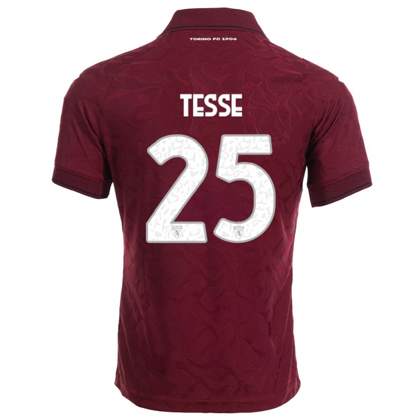 Danxen Dětské Manuela Tesse #25 Burgundská Bílá Domů Hráčské Dresy 2025/26 Dres