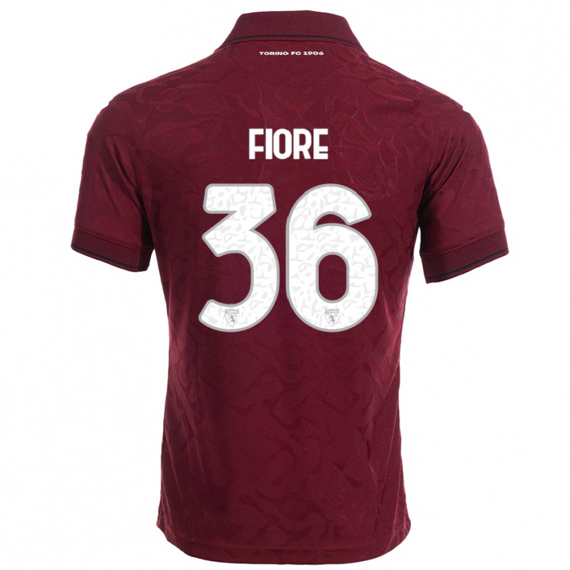 Danxen Dětské Jean Fiore #36 Burgundská Bílá Domů Hráčské Dresy 2025/26 Dres