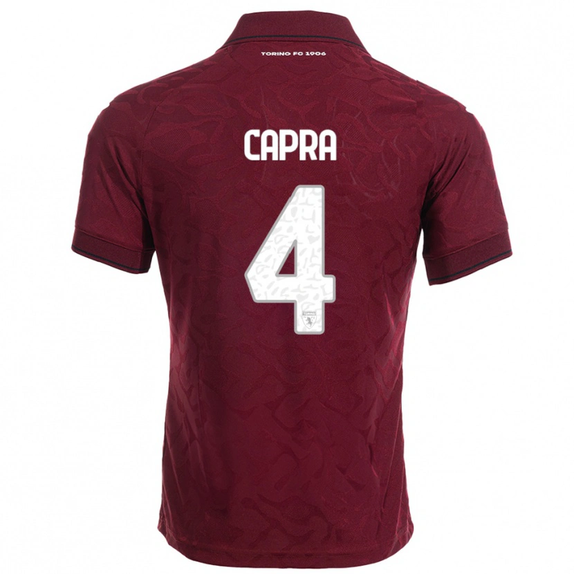 Danxen Dětské Valentina Capra #4 Burgundská Bílá Domů Hráčské Dresy 2025/26 Dres
