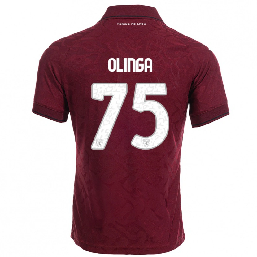 Danxen Dětské Kenny Liema Olinga #75 Burgundská Bílá Domů Hráčské Dresy 2025/26 Dres
