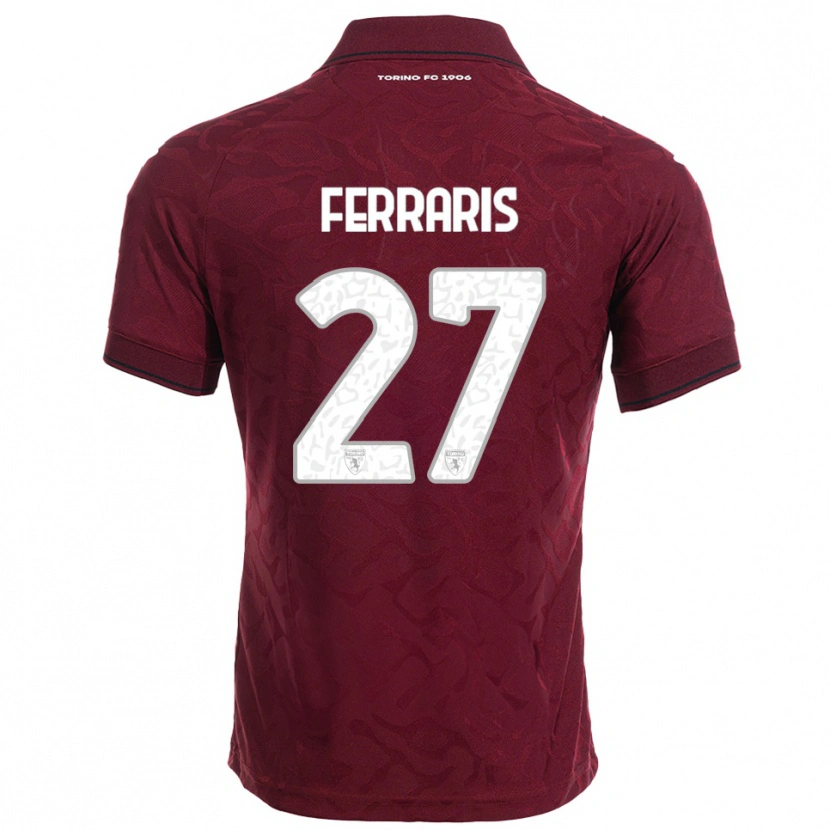 Danxen Dětské Lorenzo Ferraris #27 Burgundská Bílá Domů Hráčské Dresy 2025/26 Dres
