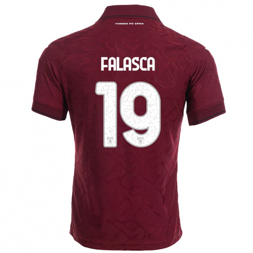 Danxen Dětské Gabriele Falasca #19 Burgundská Bílá Domů Hráčské Dresy 2025/26 Dres