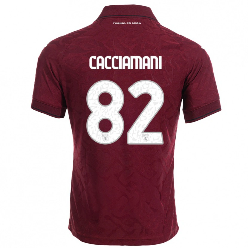 Danxen Dětské Alessio Cacciamani #82 Burgundská Bílá Domů Hráčské Dresy 2025/26 Dres