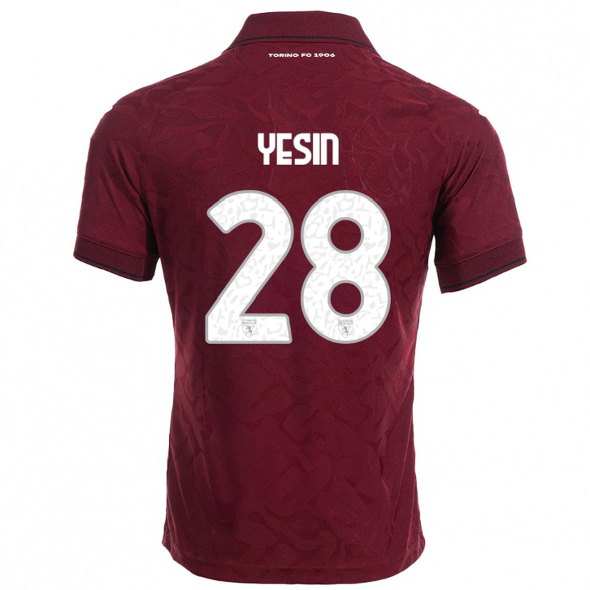 Danxen Dětské Demyan Yesin #28 Burgundská Bílá Domů Hráčské Dresy 2025/26 Dres
