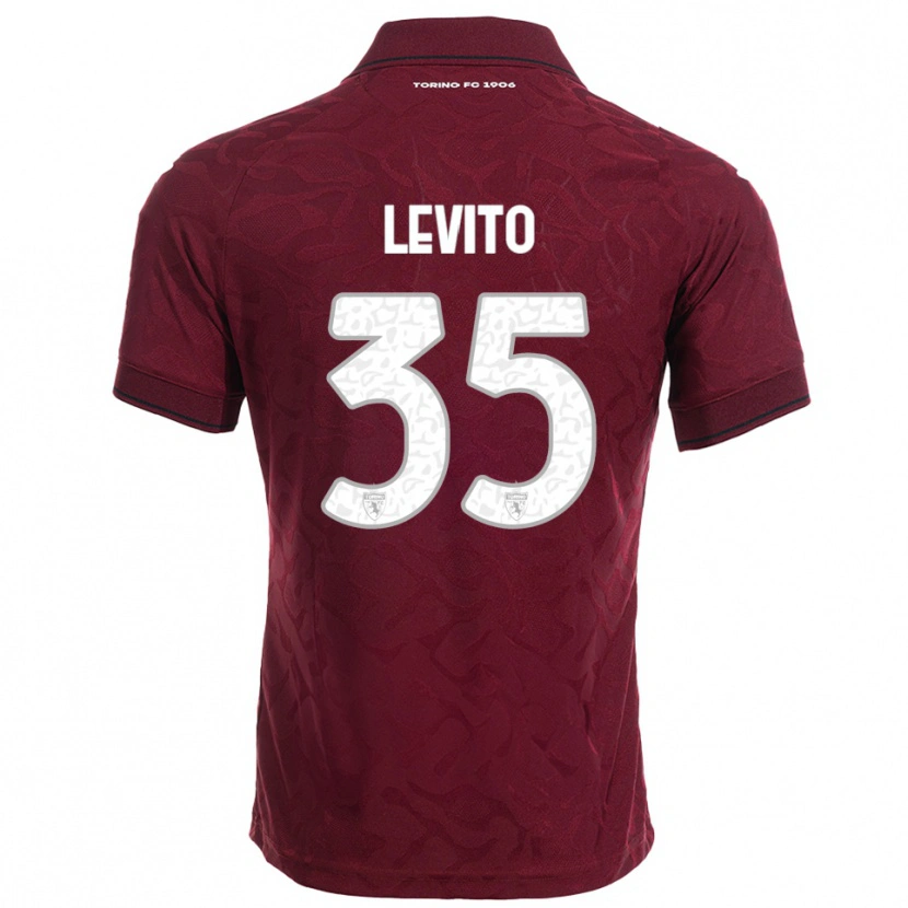 Danxen Dětské Isabeau Levito #35 Burgundská Bílá Domů Hráčské Dresy 2025/26 Dres