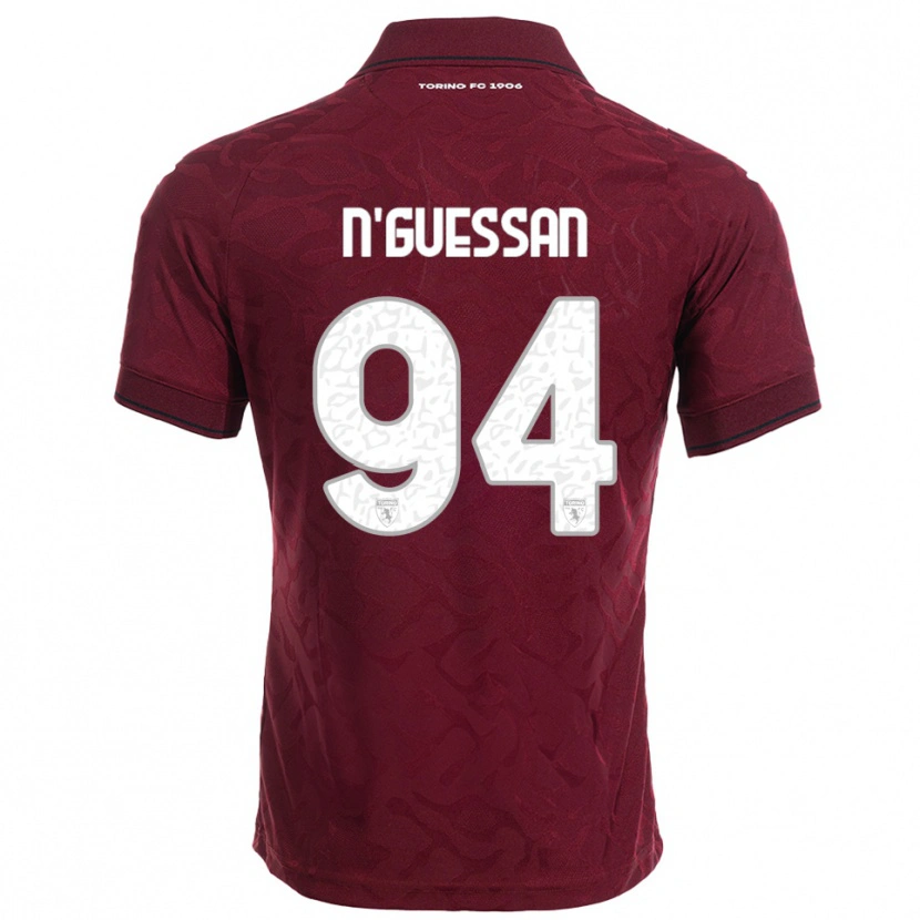 Danxen Dětské Ange Caumenan N'guessan #94 Burgundská Bílá Domů Hráčské Dresy 2025/26 Dres
