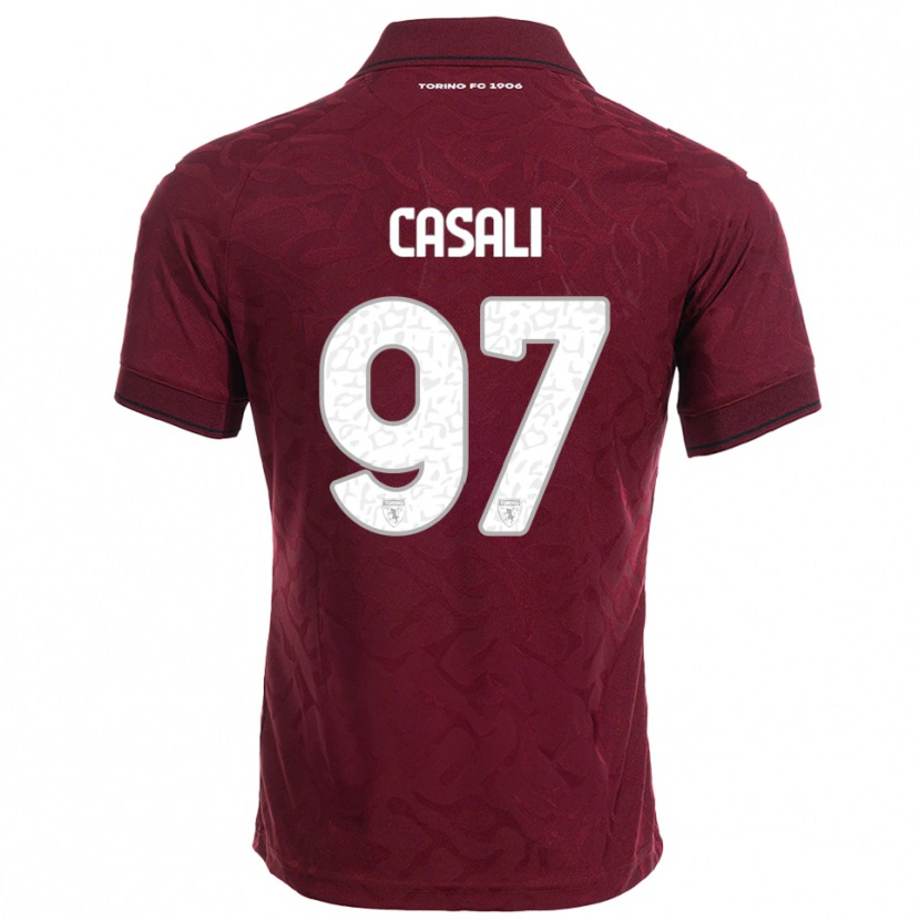 Danxen Dětské Michele Casali #97 Burgundská Bílá Domů Hráčské Dresy 2025/26 Dres