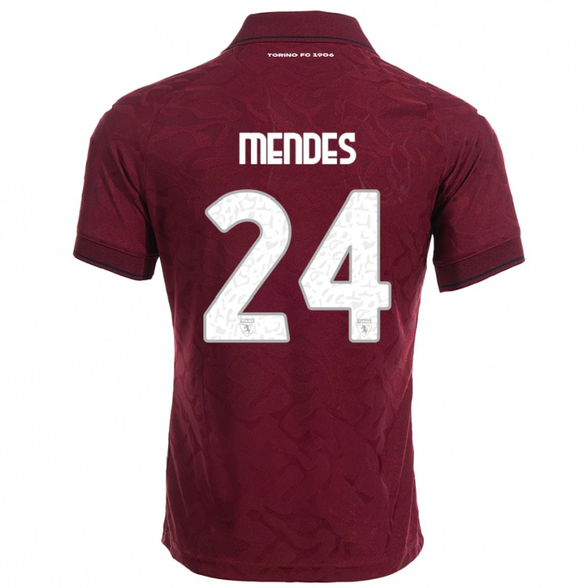 Danxen Dětské Rodrigo Mendes #24 Burgundská Bílá Domů Hráčské Dresy 2025/26 Dres