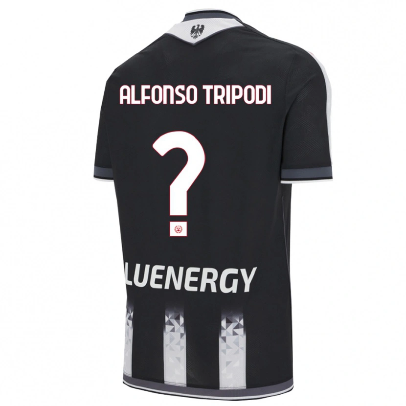 Danxen Dětské Leonardo Alfonso Tripodi #0 Černá Bílá Domů Hráčské Dresy 2025/26 Dres
