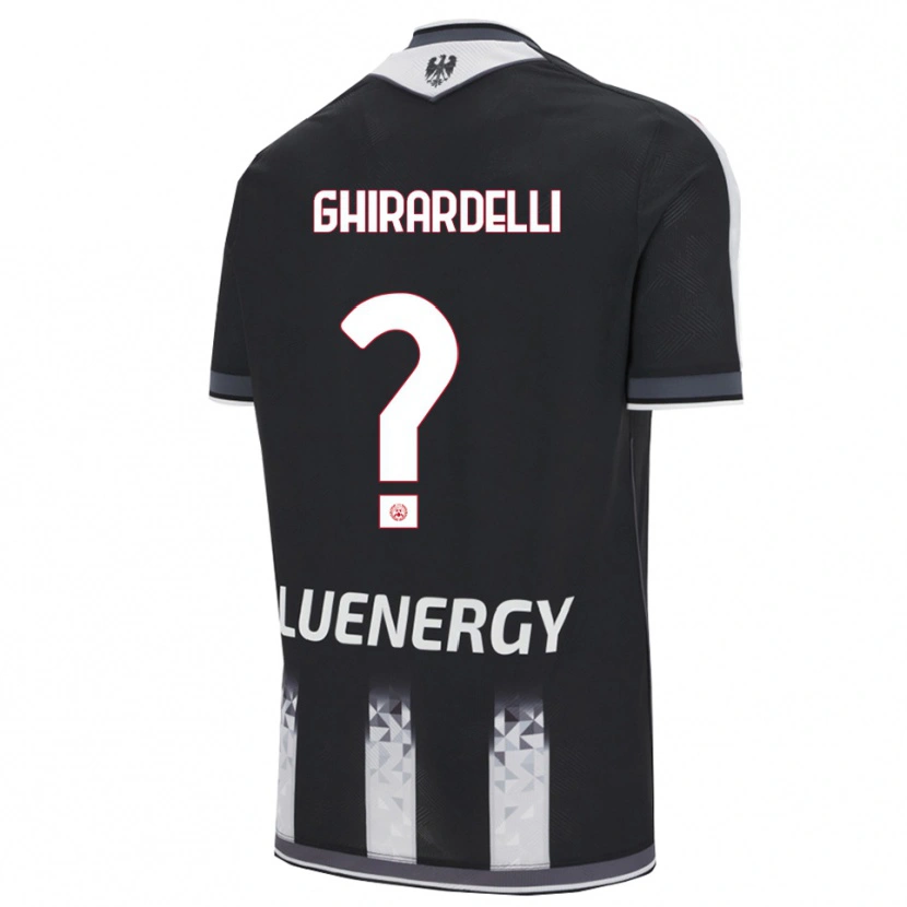 Danxen Dětské Davide Ghirardelli #0 Černá Bílá Domů Hráčské Dresy 2025/26 Dres