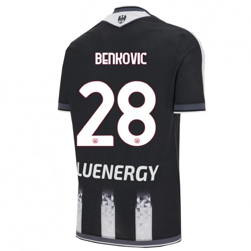 Danxen Dětské Filip Benkovic #28 Černá Bílá Domů Hráčské Dresy 2025/26 Dres