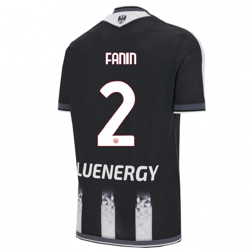 Danxen Dětské Alessandro Fanin #2 Černá Bílá Domů Hráčské Dresy 2025/26 Dres