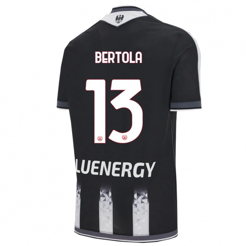 Danxen Dětské Nicolò Bertola #13 Černá Bílá Domů Hráčské Dresy 2025/26 Dres