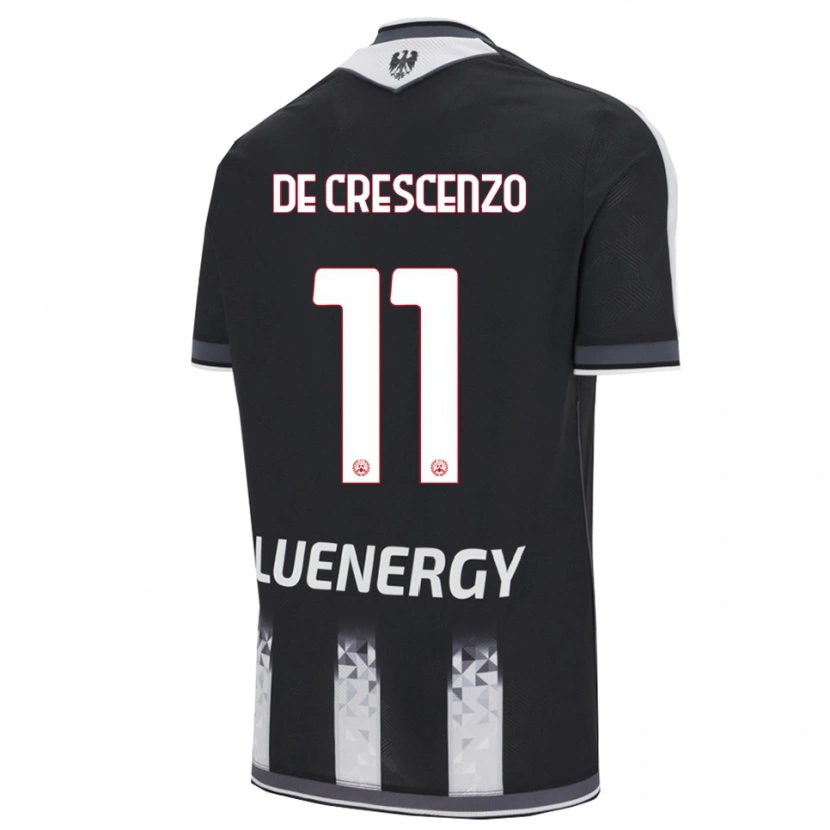 Danxen Dětské Marco De Crescenzo #11 Černá Bílá Domů Hráčské Dresy 2025/26 Dres