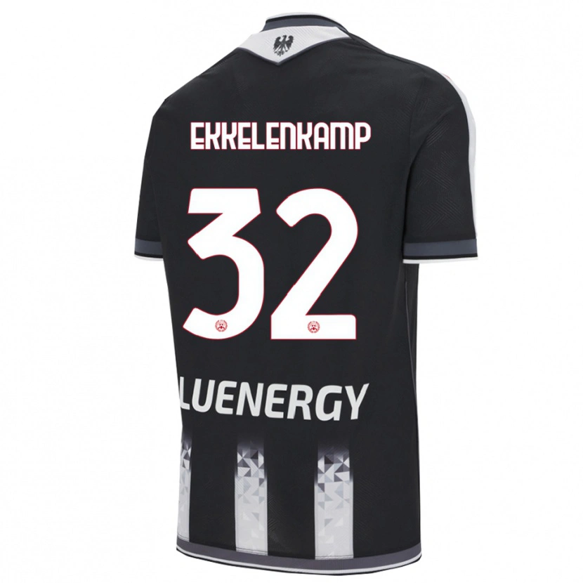 Danxen Dětské Jurgen Ekkelenkamp #32 Černá Bílá Domů Hráčské Dresy 2025/26 Dres