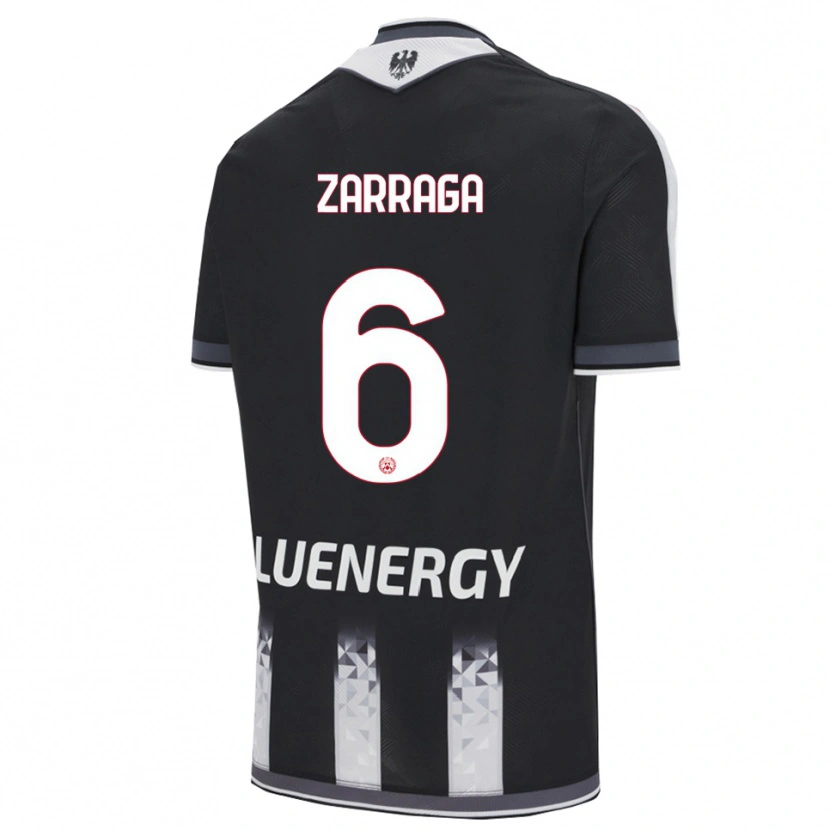 Danxen Dětské Oier Zarraga #6 Černá Bílá Domů Hráčské Dresy 2025/26 Dres