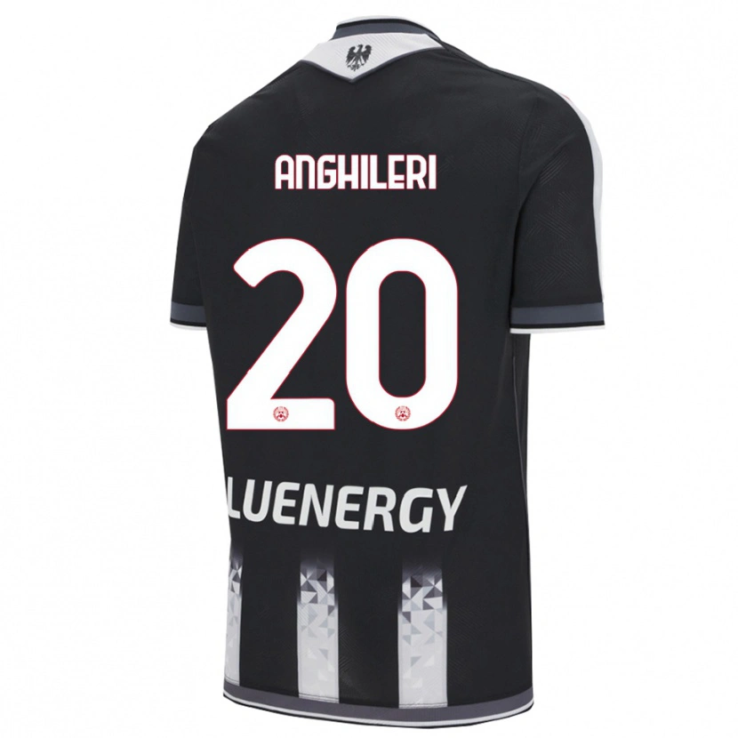 Danxen Dětské Giulio Anghileri #20 Černá Bílá Domů Hráčské Dresy 2025/26 Dres