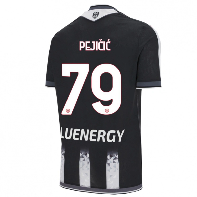 Danxen Dětské David Pejičić #79 Černá Bílá Domů Hráčské Dresy 2025/26 Dres