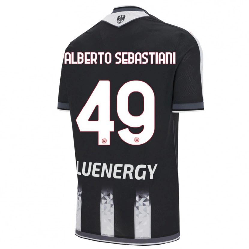 Danxen Dětské José Alberto Sebastiani #49 Černá Bílá Domů Hráčské Dresy 2025/26 Dres