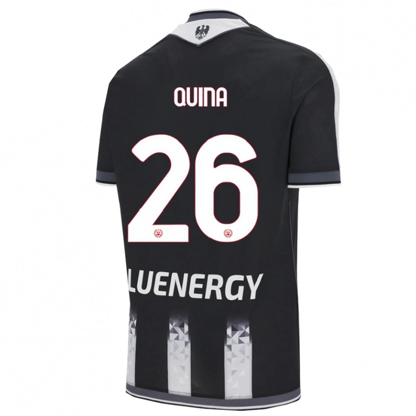 Danxen Dětské Domingos Quina #26 Černá Bílá Domů Hráčské Dresy 2025/26 Dres