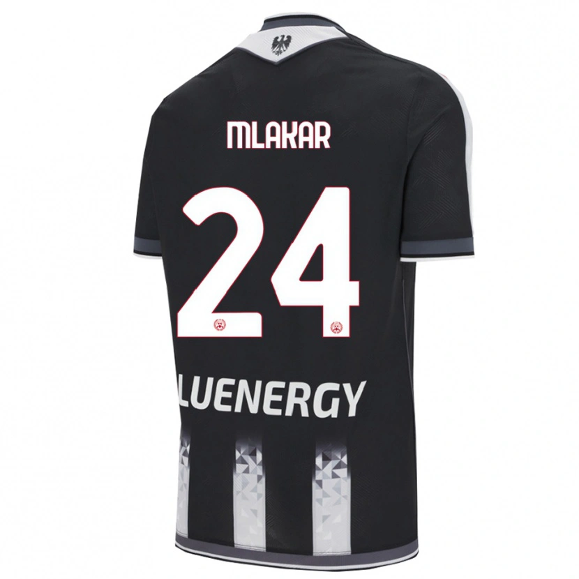 Danxen Dětské Lorenzo Mlakar #24 Černá Bílá Domů Hráčské Dresy 2025/26 Dres