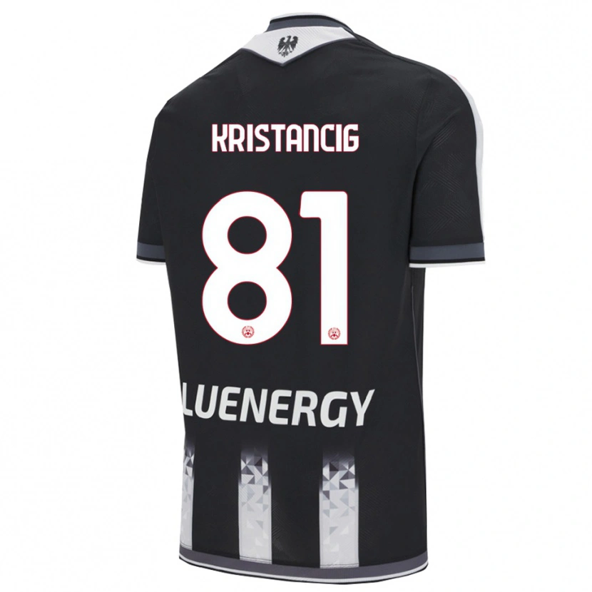 Danxen Dětské Luca Kristancig #81 Černá Bílá Domů Hráčské Dresy 2025/26 Dres
