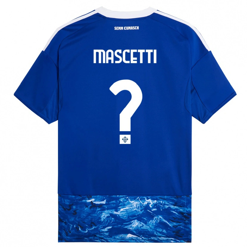Danxen Dětské Francesco Mascetti #0 Modrá Bílá Domů Hráčské Dresy 2025/26 Dres