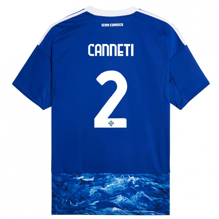 Danxen Dětské Jacopo Canneti #2 Modrá Bílá Domů Hráčské Dresy 2025/26 Dres