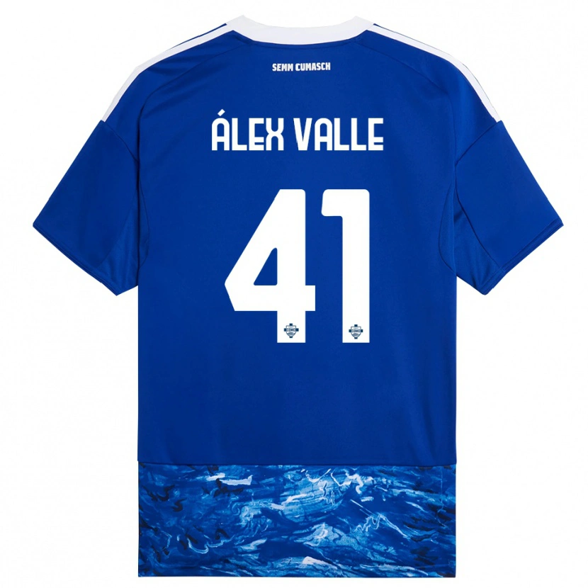 Danxen Dětské Álex Valle #41 Modrá Bílá Domů Hráčské Dresy 2025/26 Dres